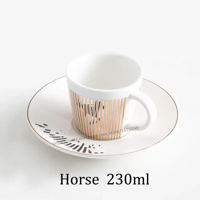 Tasse anamorphique cheval créative
