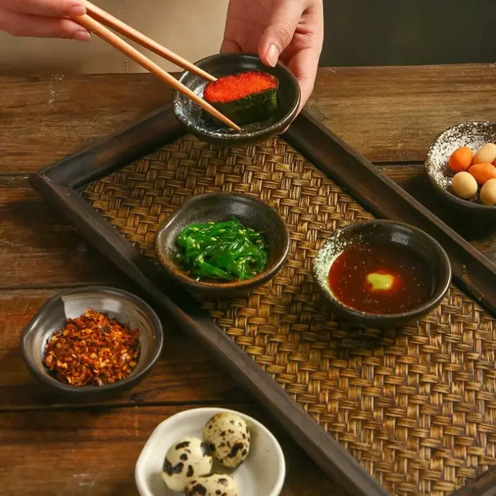 Plats d'assaisonnement en céramique de Style japonais