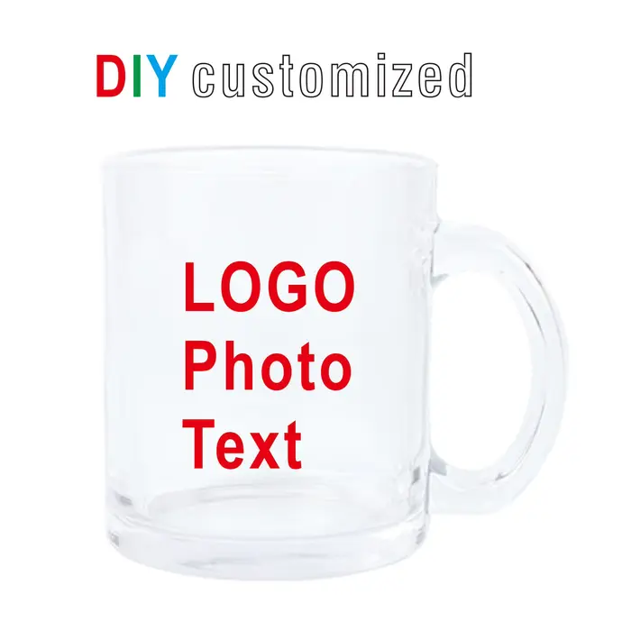 Bricolage personnalisé 320ML 11oz tasse en verre tasses personnalisées café lait