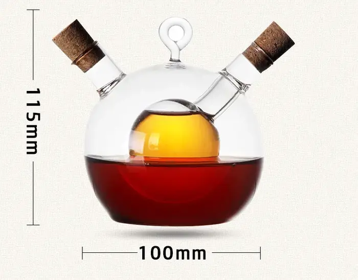 Bouteille en verre à double couche pour condiments et assaisonnement