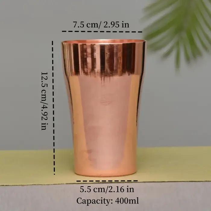 Tasse à lait de bière en cuivre pur fabriquée à la main