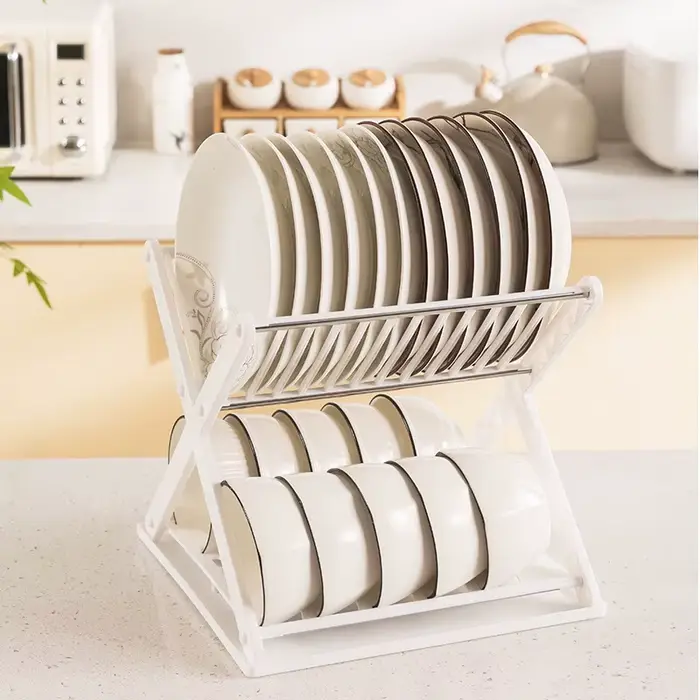 Rangement de vaisselle de cuisine en acier inoxydable