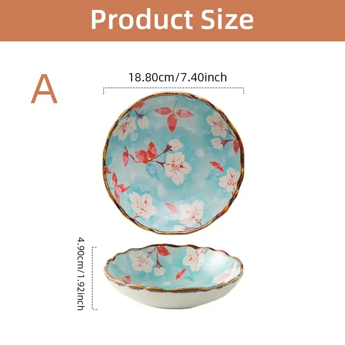 Bol à nouilles japonais de 7.5 pouces, bol à soupe en céramique avec poignée, bol à pâtes à salade,