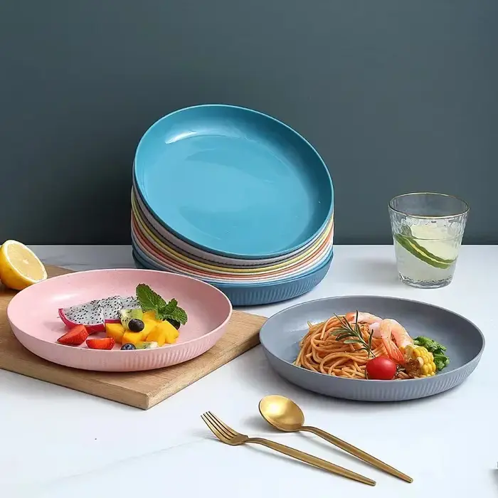Assiettes nordiques en paille de blé
