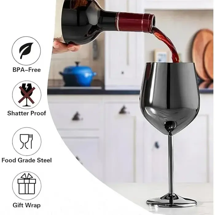 Verre à vin en acier inoxydable de 500ml
