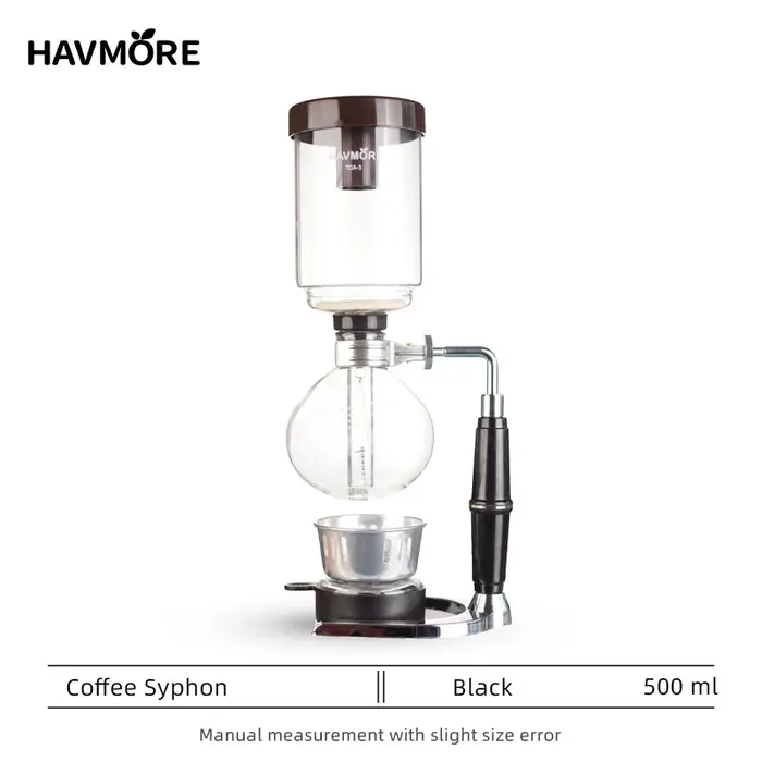 Cafetière à Siphon en verre, 5 tasses, brûleur d'alcool, Siphon de table
