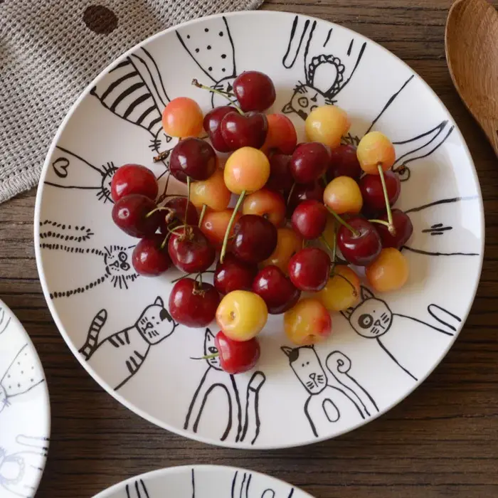 Assiette en céramique chat mignon