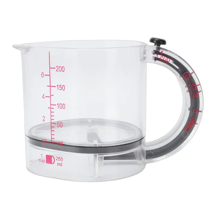 Tasse à mesurer réglable 4 en 1 multifonctionnelle avec base pour la cuisine, la pâtisserie et les i