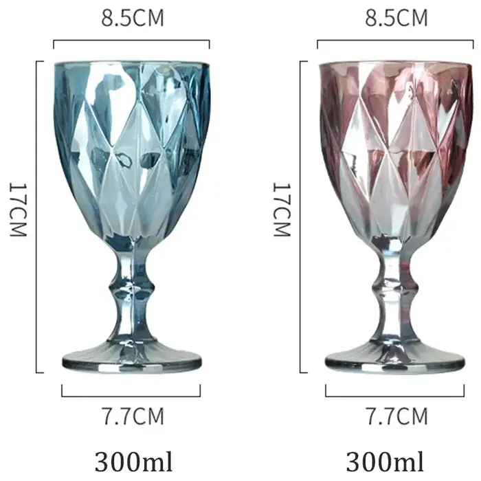 Verres à vin en verre sculpté