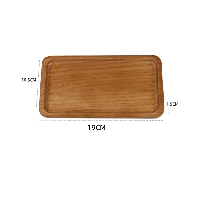 Plateau rectangulaire en bois naturel pour fruits