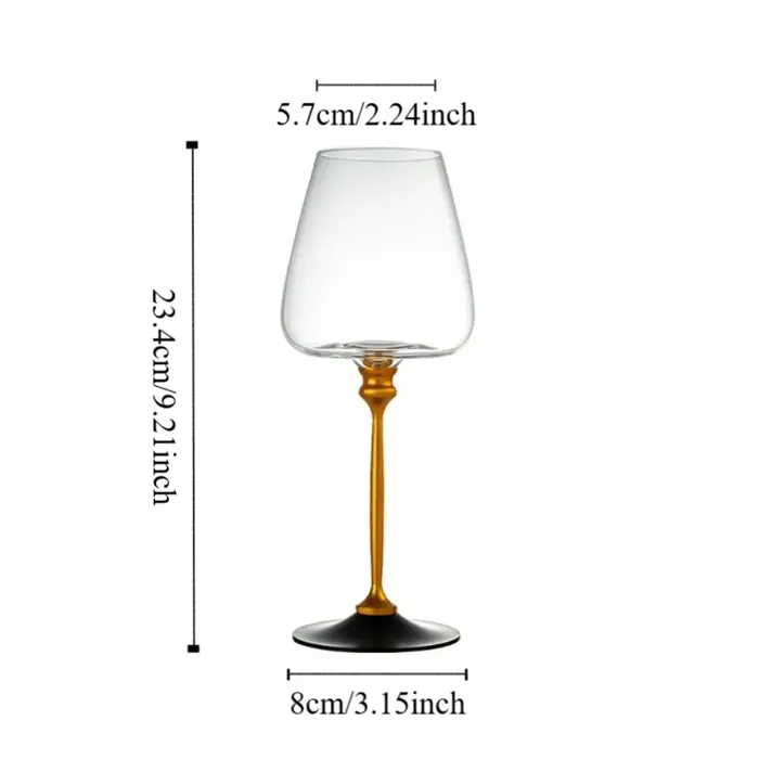 Verres à vin en verre rotatif transparent avancé