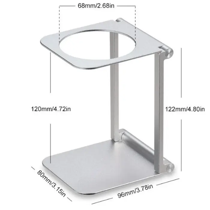 Support pliable pour machine à café en alliage d'aluminium