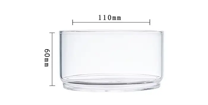 Bol en verre à salade japonais avec couvercle