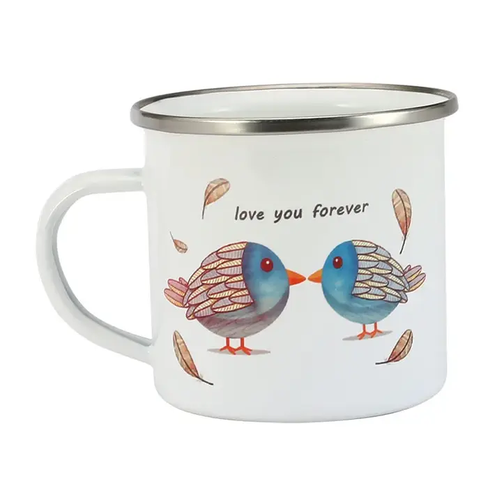 Tasse émaillée personnalisée avec logo