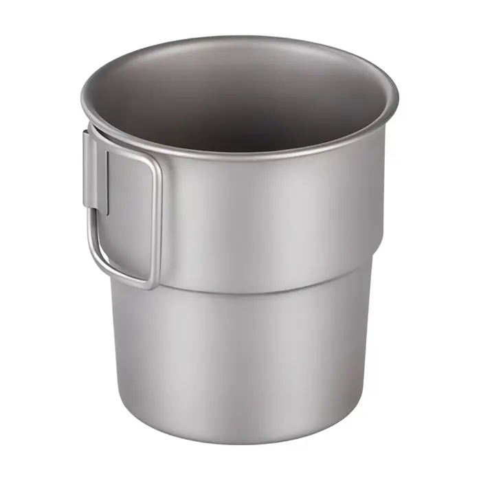 Mug à café en titane léger avec poignée pliable