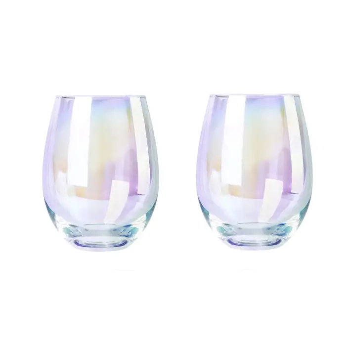 Verres à vin arc-en-ciel (ensemble de 2/lot de 4)-20 oz