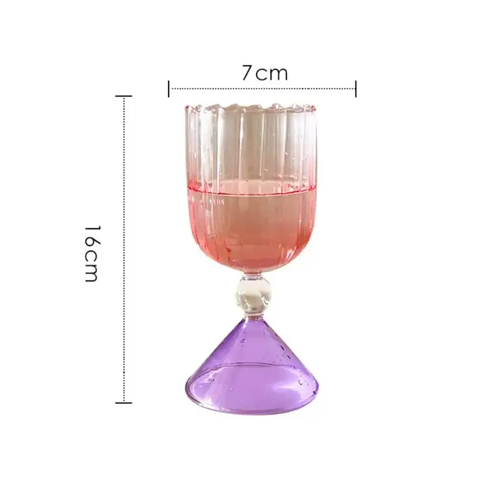 Coupe en Verre Coloré pour Crème Glacée