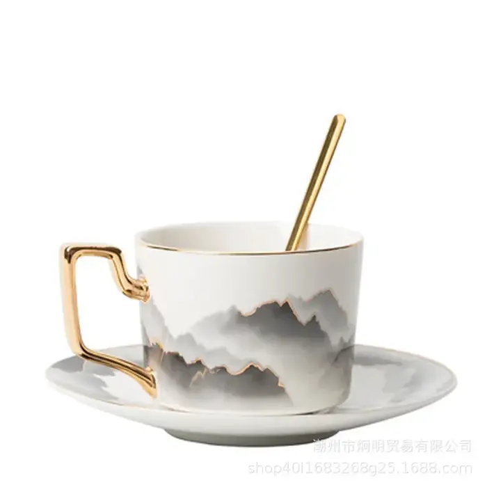 Morandi-Tasse à café à main en céramique rétro
