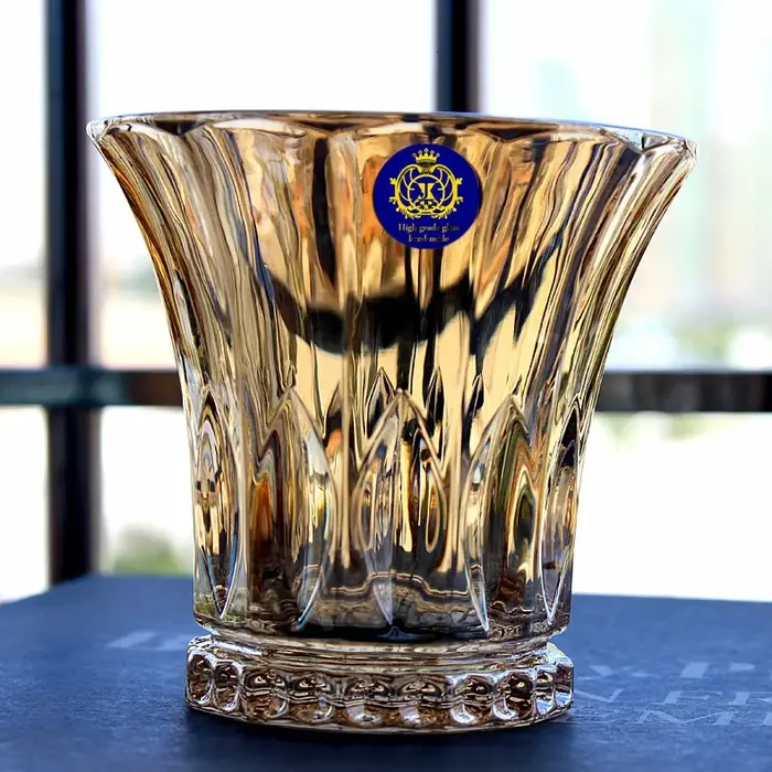 Verres à whisky en cristal doré pour la maison