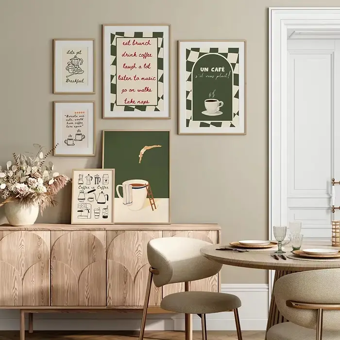 Affiche de plongée de café