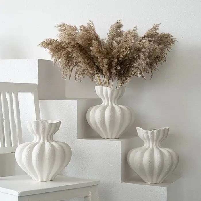 Vase en céramique française unique avec charme Wabi-Sabi