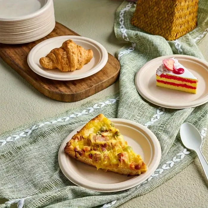 Assiettes en papier jetables épaisses de 6 pouces