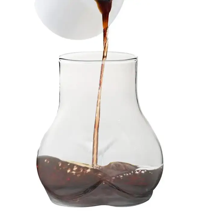 450ml bout à bout tasses Transparent Borosilicate verre tasse à café drôle tasse à café verre femmes corps cul tasse lait eau tasses
