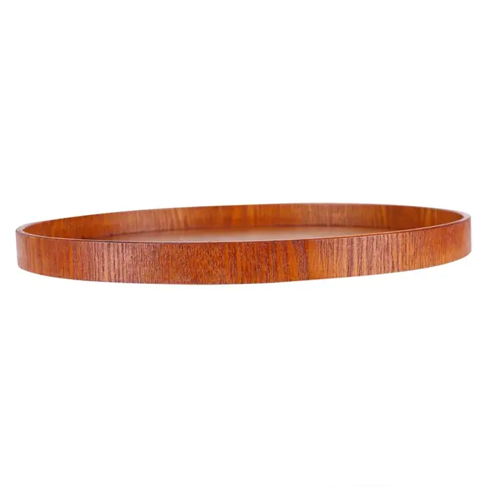 Plateau de service rond en bois