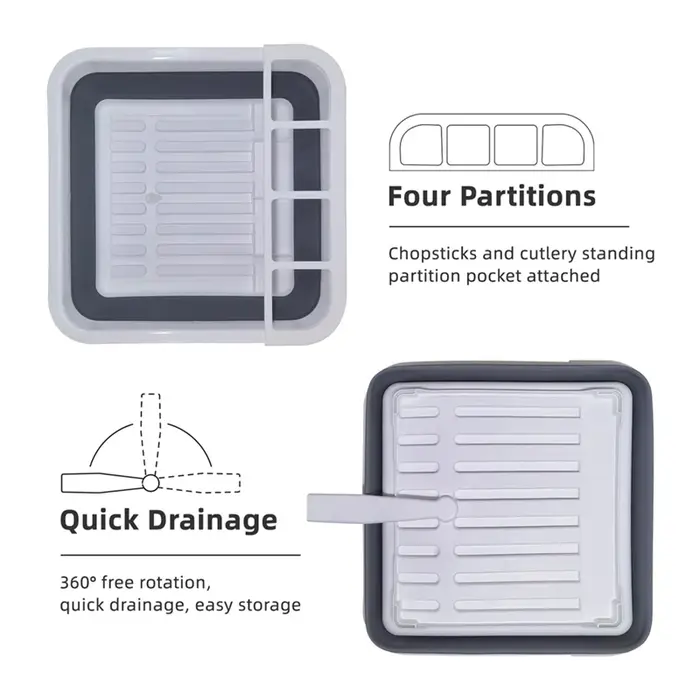 Égouttoir de cuisine pliable Portable pour vaisselle
