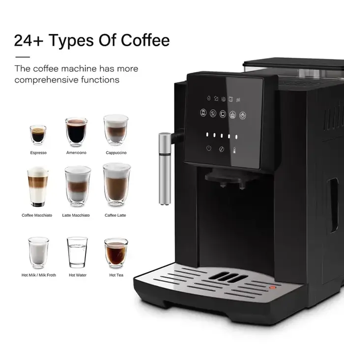 Machine à café expresso portable, automatique, électrique, pour usage domestique, commercial, bureau, barista, appareil de préparation de café