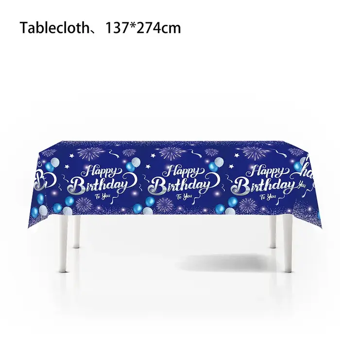 Vaisselle de fête d'anniversaire bleue