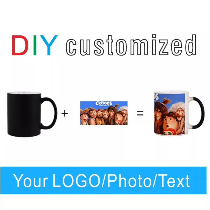 Tasse Magique Personnalisable DIY 350ML – Impression par Transfert à l'Eau Chaude