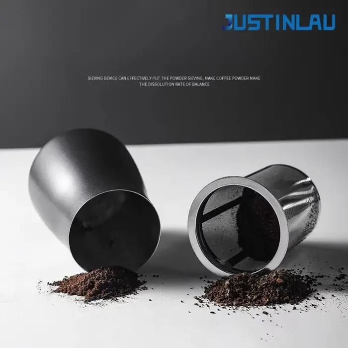 JUSTINLAU 3 en 1 café filtre à poudre tasses