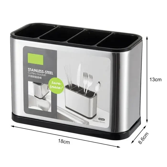 Égouttoir à couverts en acier inoxydable