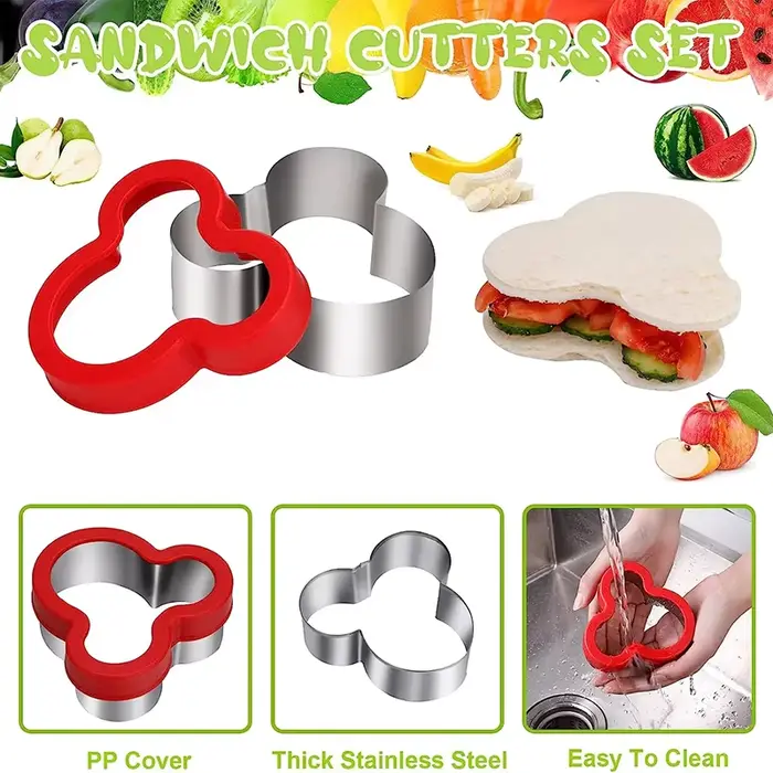 Coupe-sandwich pour enfants, cœur, étoile, turejxToast, boîte à bento, strass alimentaires, moules à