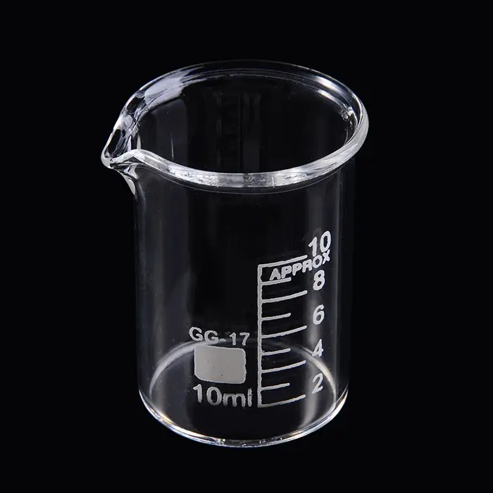 5 pièces/ensemble 5/10/25/50/100ml bécher en verre laboratoire tasse à mesurer verrerie pour école étude