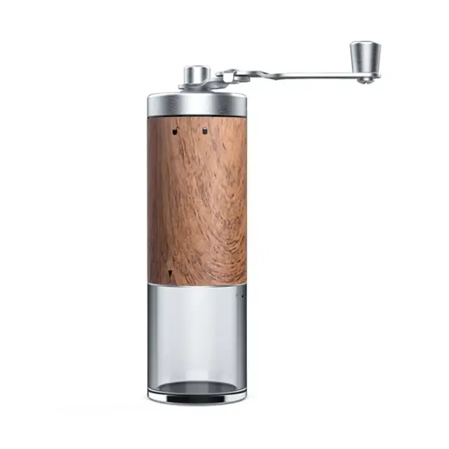 Grain de café Grain de bois portable en acier inoxydable manivelle main moulin à café moulin à outils de cuisine