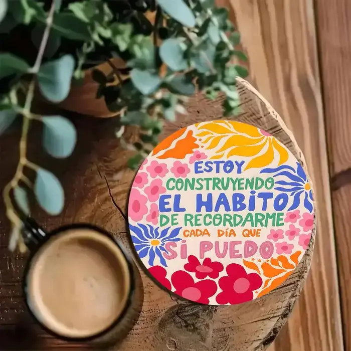 Plus Amor Por faveur dessous de verre en bois café tasse à thé décoration