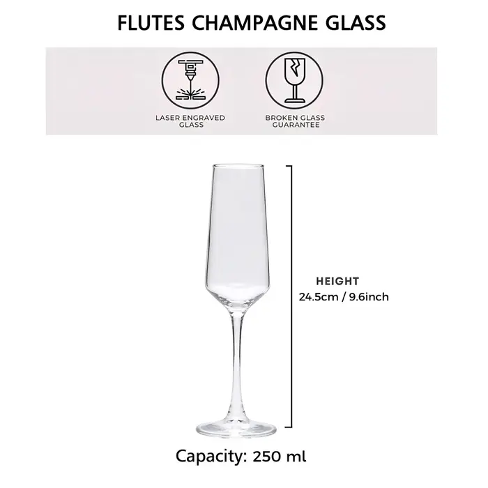 Ensemble de 2 verres à champagne personnalisés