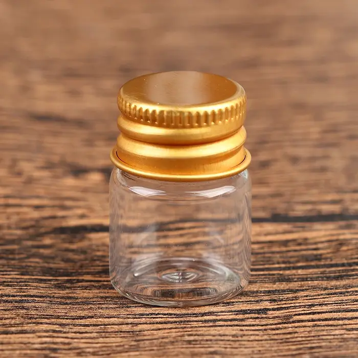 Bouteilles en verre avec couvercles en aluminium