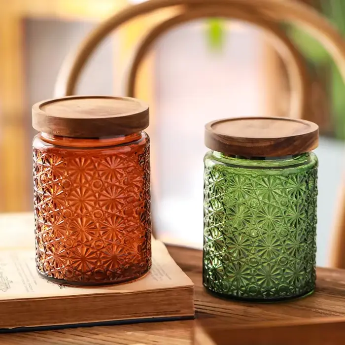 Bocaux en verre scellés avec couvercle