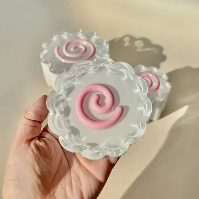Showa – assiette de poisson blanc, boîte de rangement en époxy antique, plaque Girly translucide exq