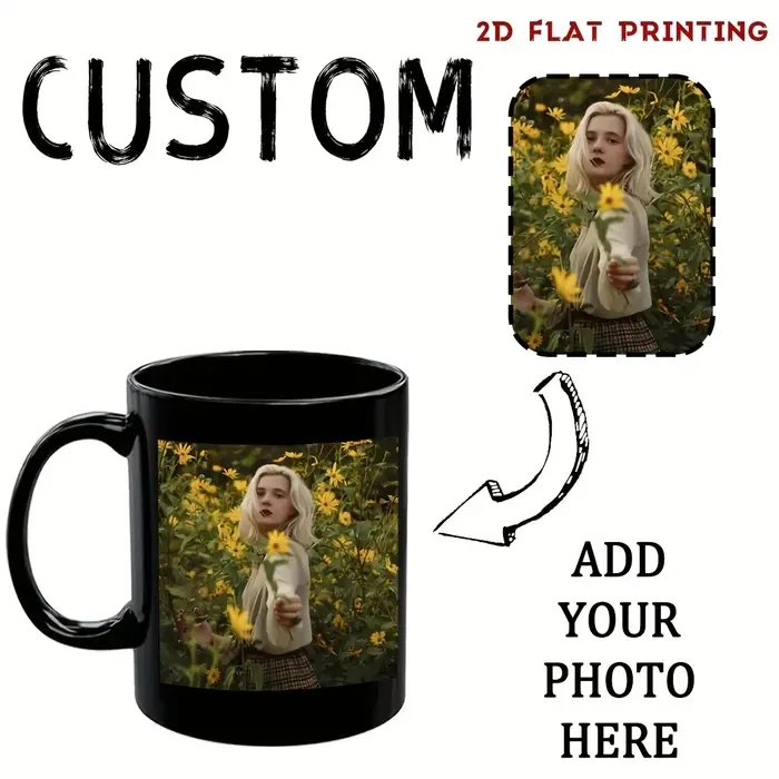 Mug personnalisé avec impression photo - Tasse en céramique personnalisée, cadeau idéal pour la Sain