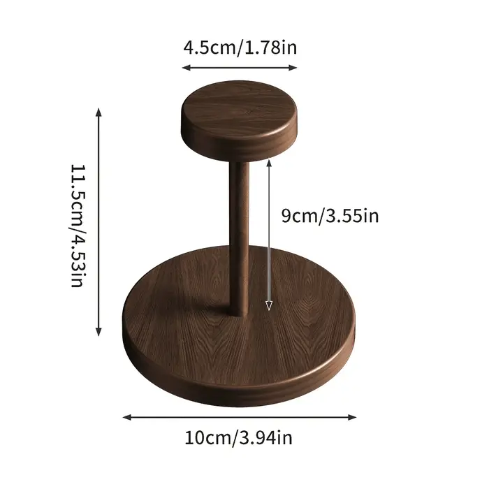 Support en bois couleur noyer pour gobelets jetables, idéal pour les coins café domestiques, les cui