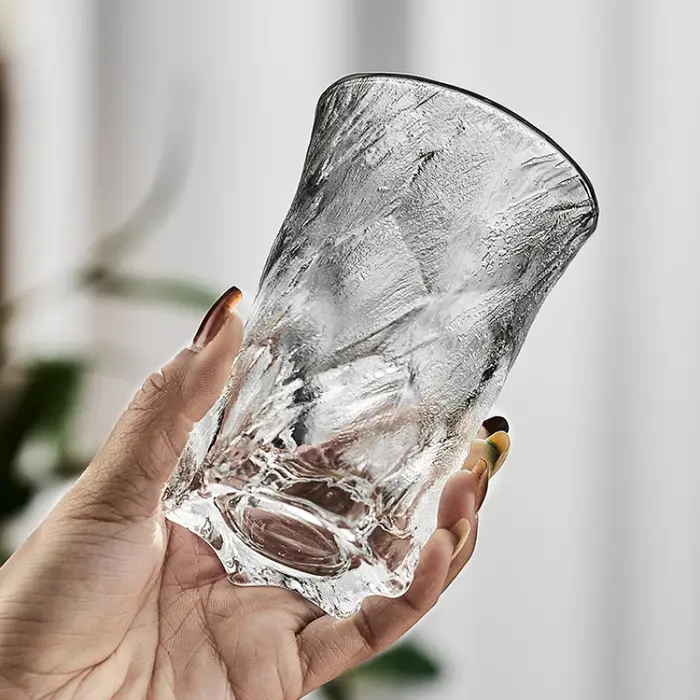 Verre à glace foncé japonais, verre à glace suspendu, whisky, bière, jus