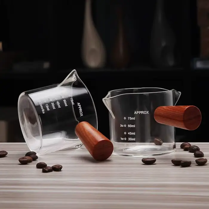Verres à expresso en verre transparent de 75ML