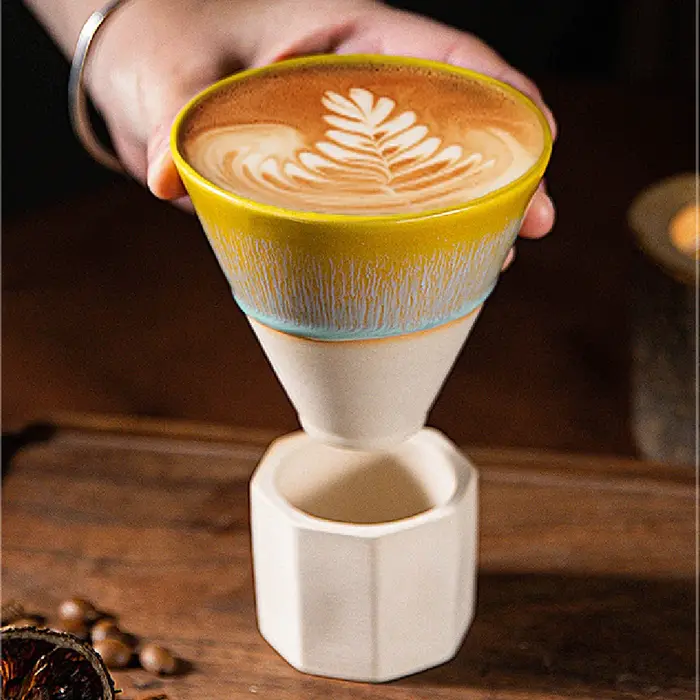 Tasse à café en poterie grossière rétro créative