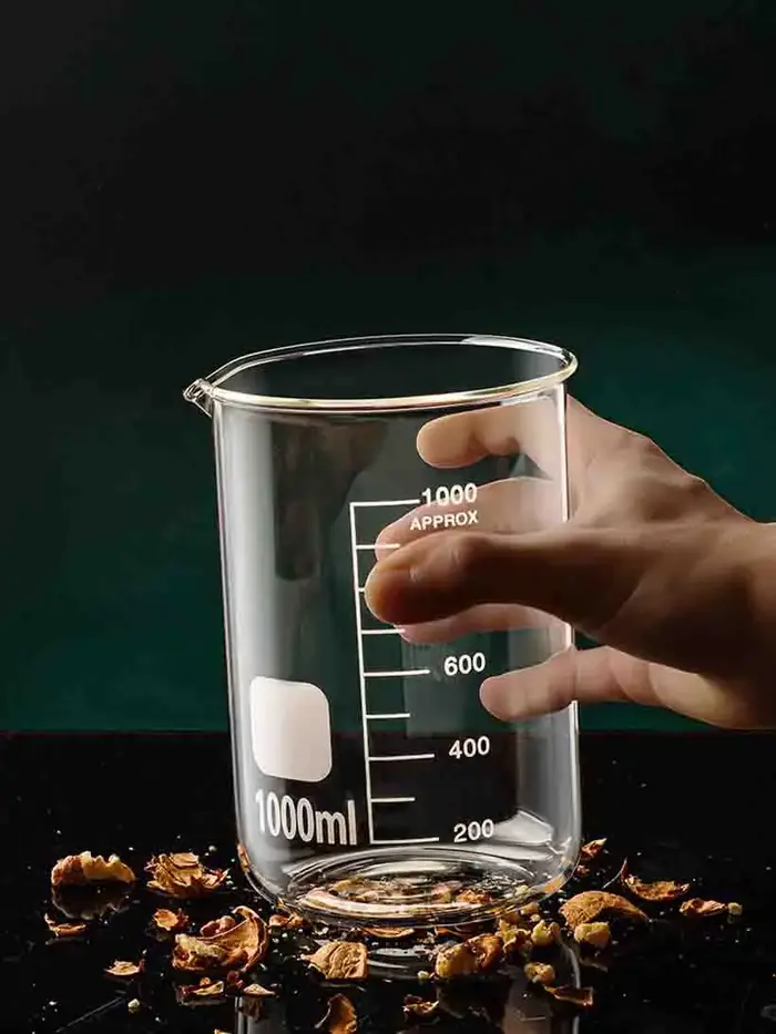 Grande Capacité Tasse à Mesurer en Verre de Haute Borosilicate Transparente Gobelet Gradué Résistant à la Chaleur Multifonctionnel
