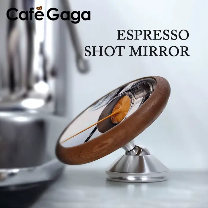Miroir de tir d'extraction d'espresso, surveillance magnétique, porte-filtre sans fond, lentille d'o