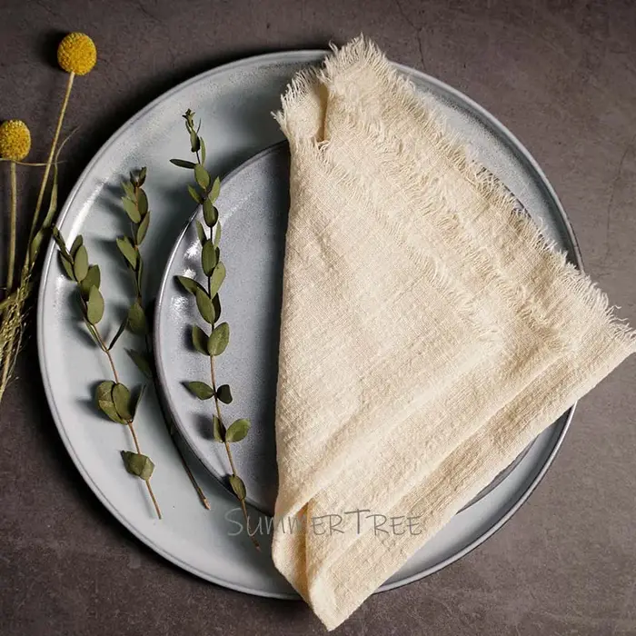 Grands serviettes en gaze de coton 41cm